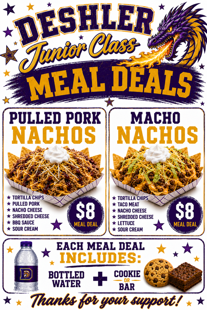 Pork Nacho Meal Deal for Junior Class at LN Game
