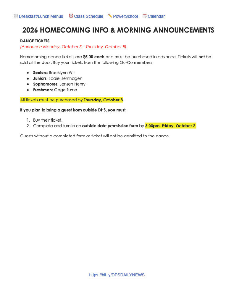 HOCO INFO