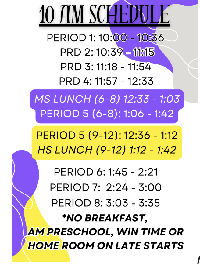 10 AM Schedule