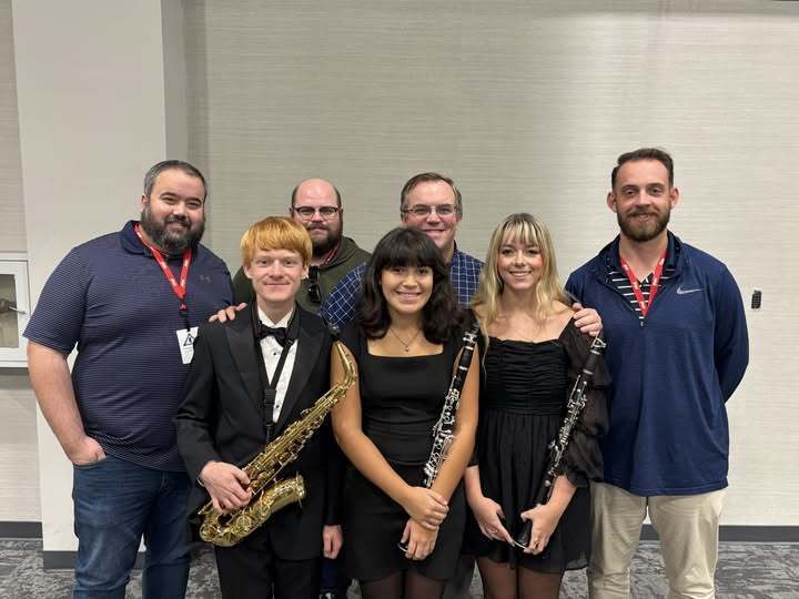 HHS students at MBA State Band Clinic 2025