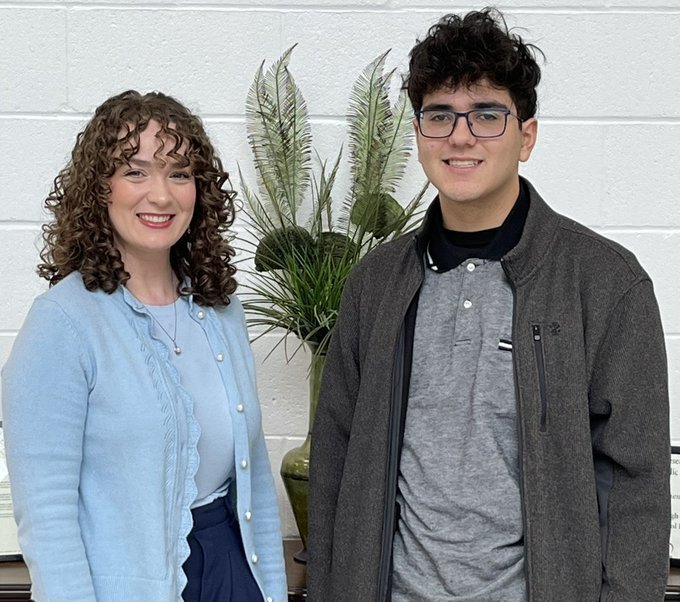 2026 STAR Student, Gabriel Cruz. Gabriel and Ashley Johnston, his STAR Teacher