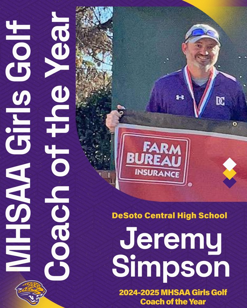 Congratulations to Coach Simpson for being named the MHSAA Girls Golf Coach of the Year for 2024-2025!