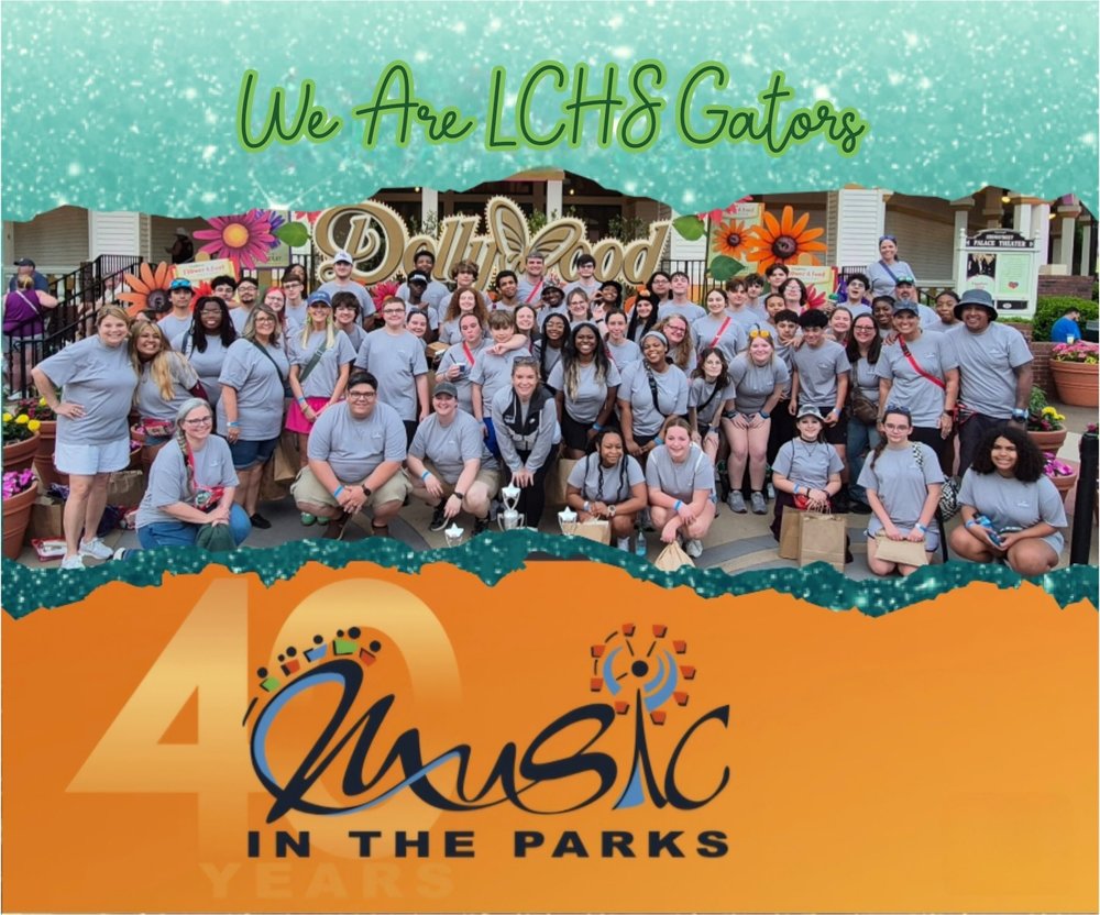 LCHS Band and Choir members at Gatlinburg Band Festival