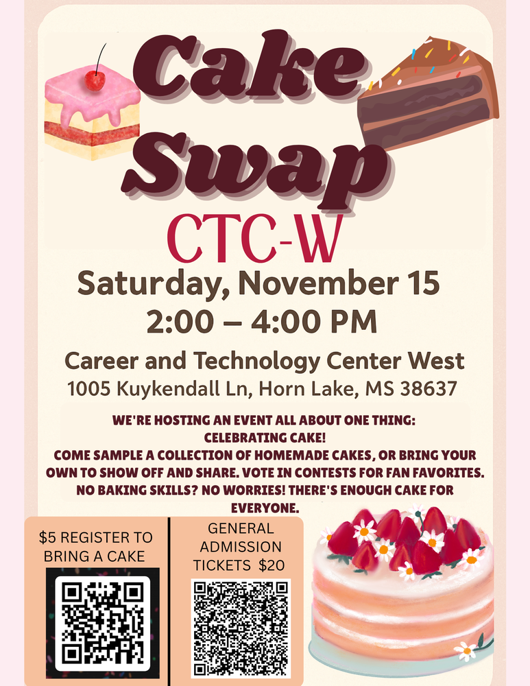 cake swap flyer