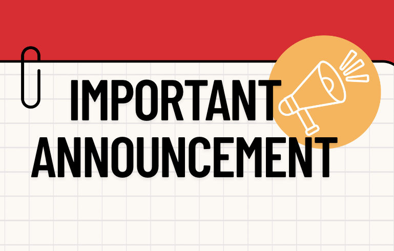 Important Announcement