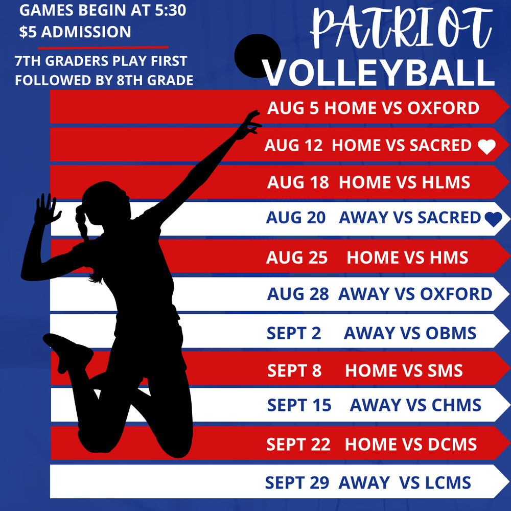 Volleyball Schedule