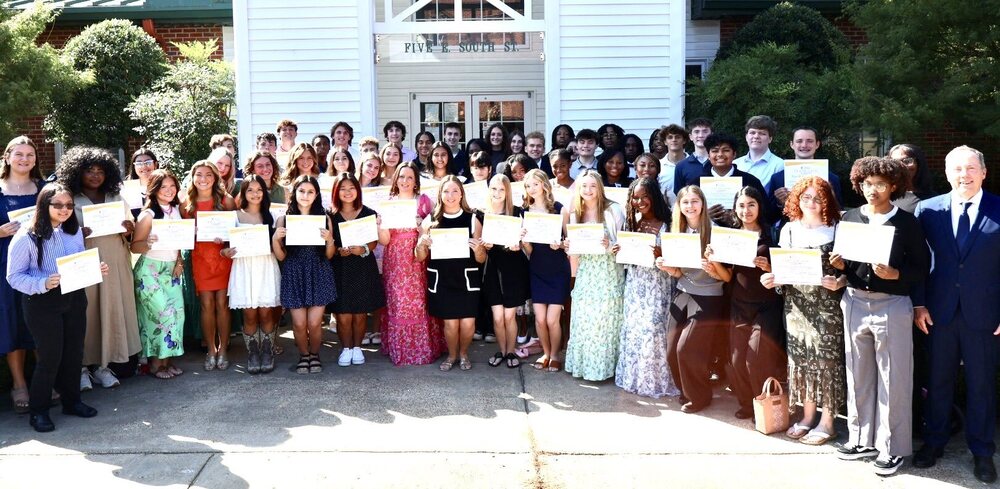 Picture of students outside