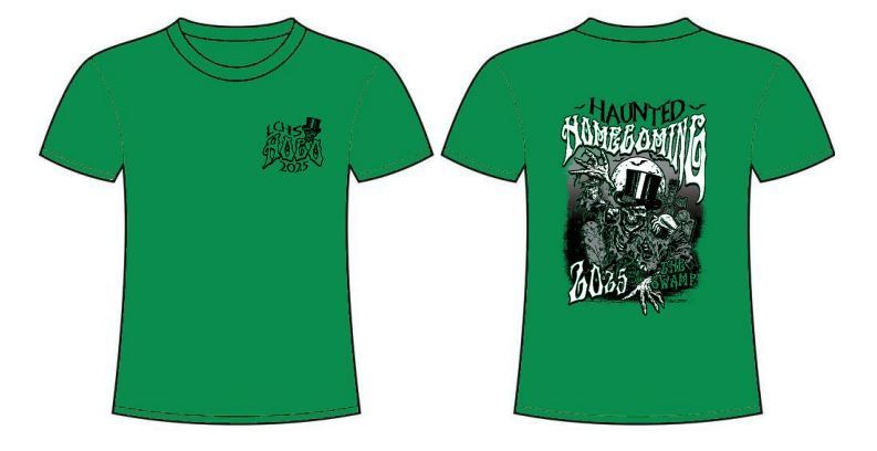 Homecoming 2025 T-shirts front and back artwork