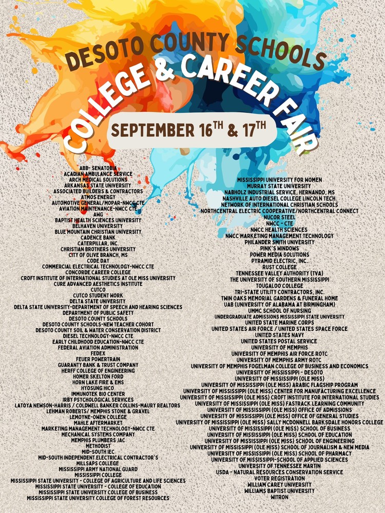 College & Career Fair - List of Participants