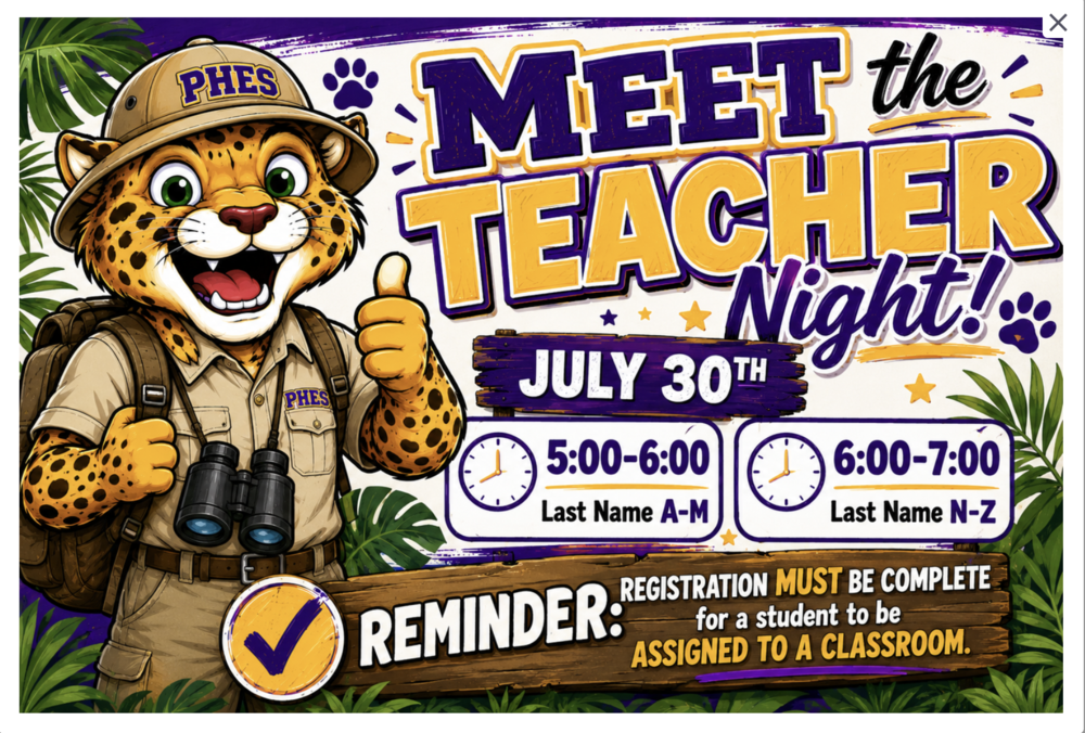 PHES Meet the Teacher Night. Please Join us!