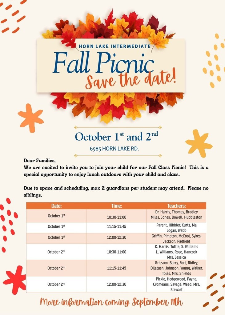 Fall Picnic OCTOBER 1st & 2nd