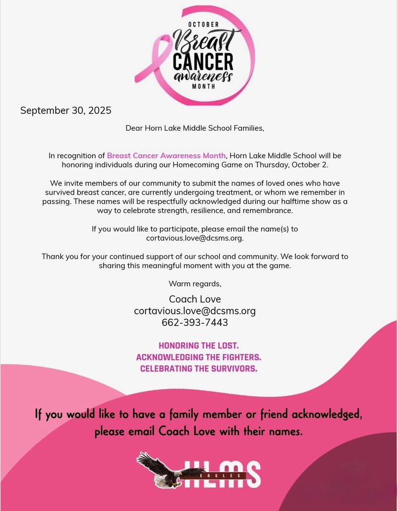 Breast cancer survivors and patients will be honored at the homecoming game on Oct. 2.