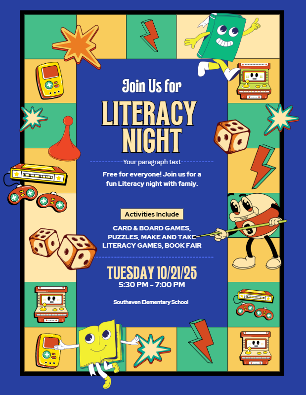 Literacy Night - tomorrow Night