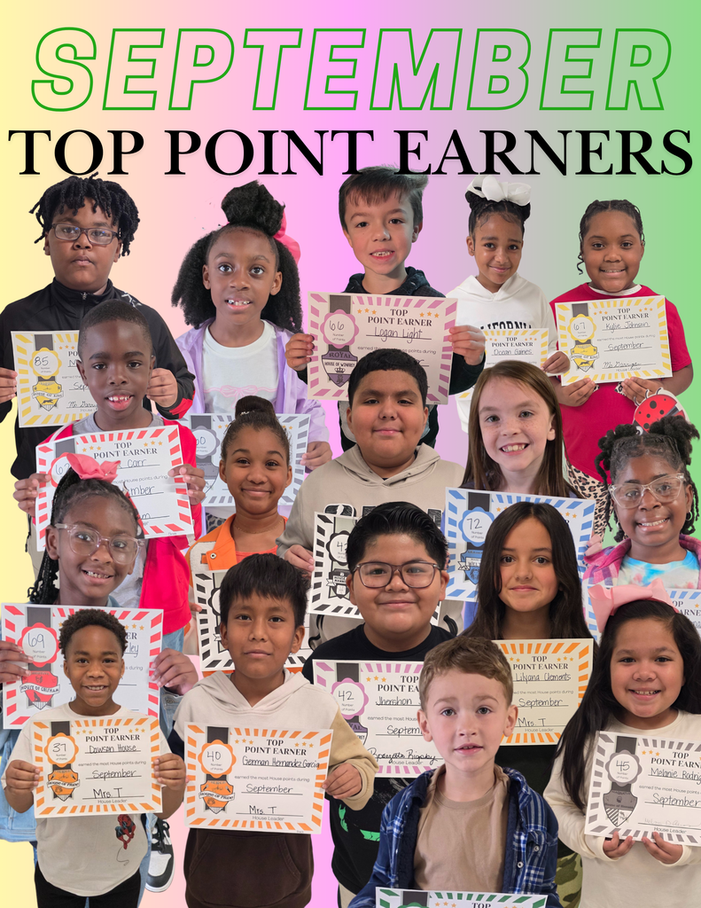 Septmeber House Point Earners