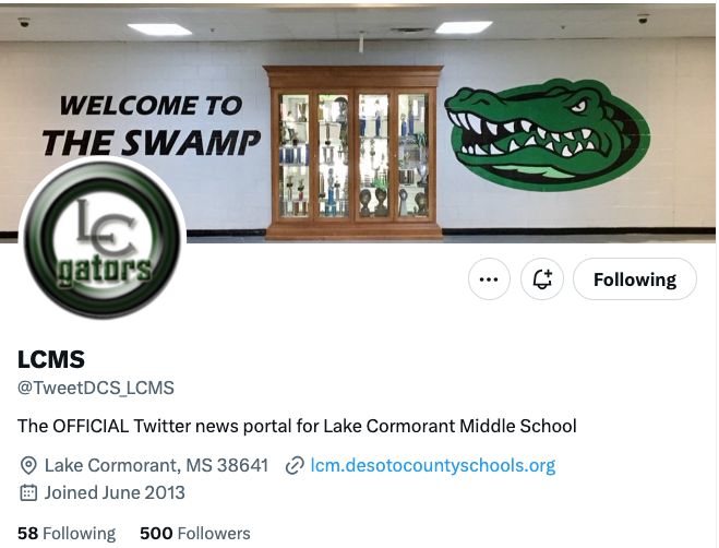 Follow LCMS Gators on X.com! https://x.com/TweetDCS_LCMS?s=20