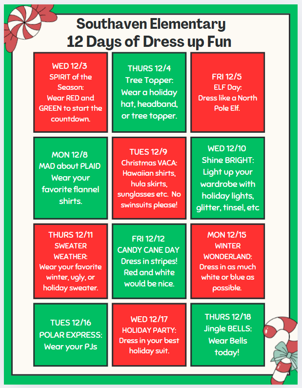 12 Days of Dress Up starts 12/3