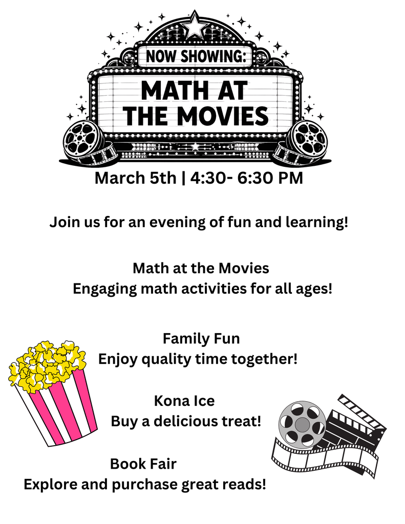 Math at the Movies March 5th 4:30-6:30