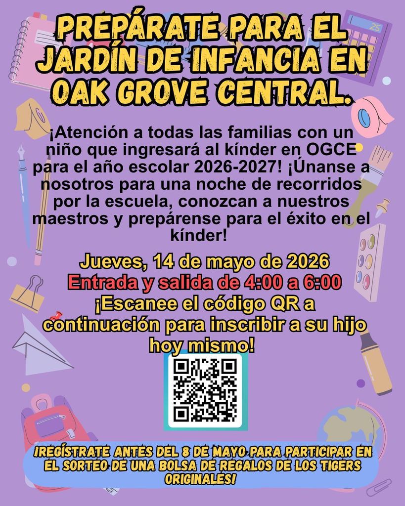 Get Ready for Kindergarten at OGCES (Spanish)