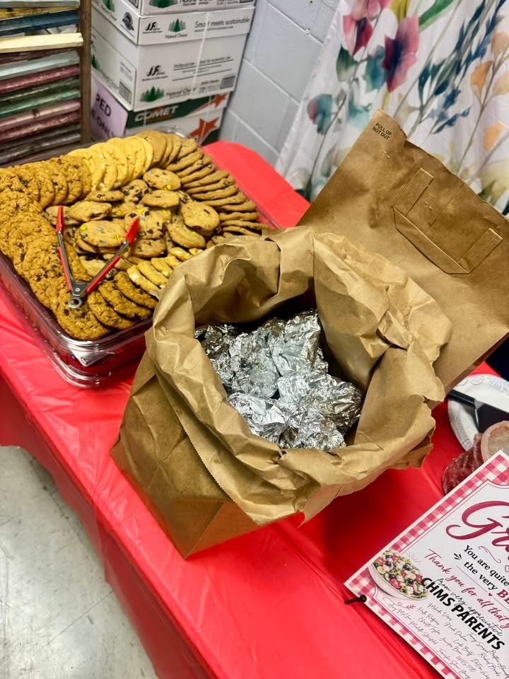 Table with cookies and rolls