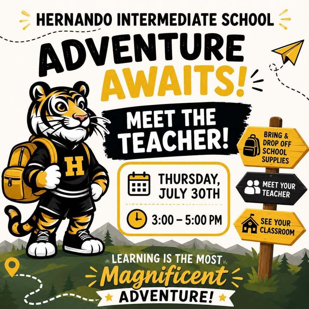 HIS Meet the Teacher We are looking forward to what adventure awaits this upcoming school year! We can't wait to meet our new tigers on July 30th from 3:00 PM - 5:00 PM.