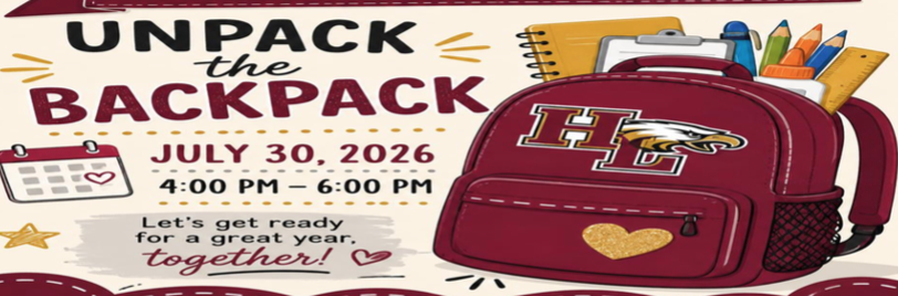 Unpackk the Backpack July 30, 2026 4 pm to 6 pm 