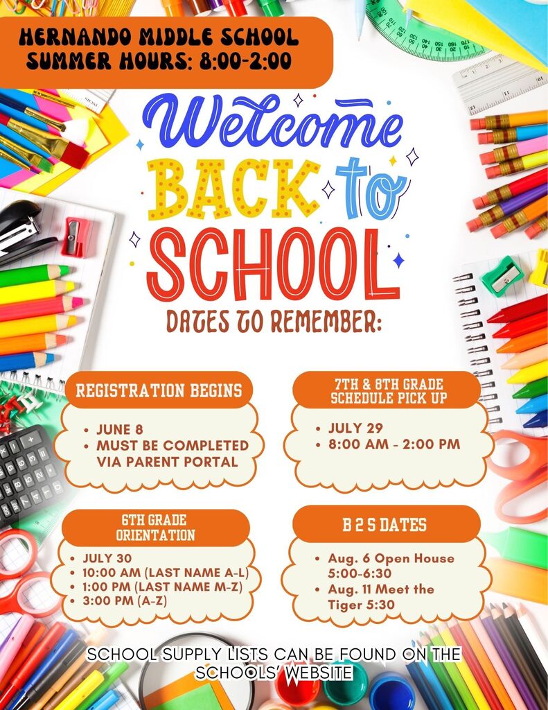 HMS Back to School Information