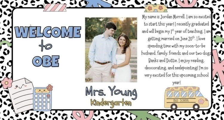 Welcome  Mrs. Young to the Kindergarten team.