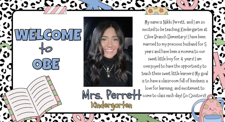 help us welcome Mrs. Perrett to the Kindergarten Team.