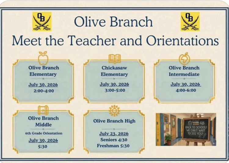 Meet the Teacher dates for OB schools.