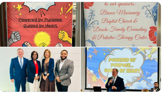 Powered By Purpose..Guided By Heart-#TeamDCS Professional School Counselors kicked off the 26-27 school year together yesterday. Our team is ready to lead with purpose, advocate with heart, & collaborate with intention! Thank you to all of our speakers & sponsors!
