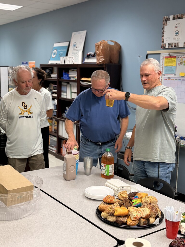 Teachers getting breakfast
