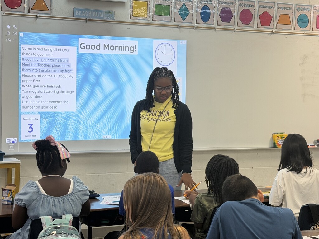ed prep student practicing teaching