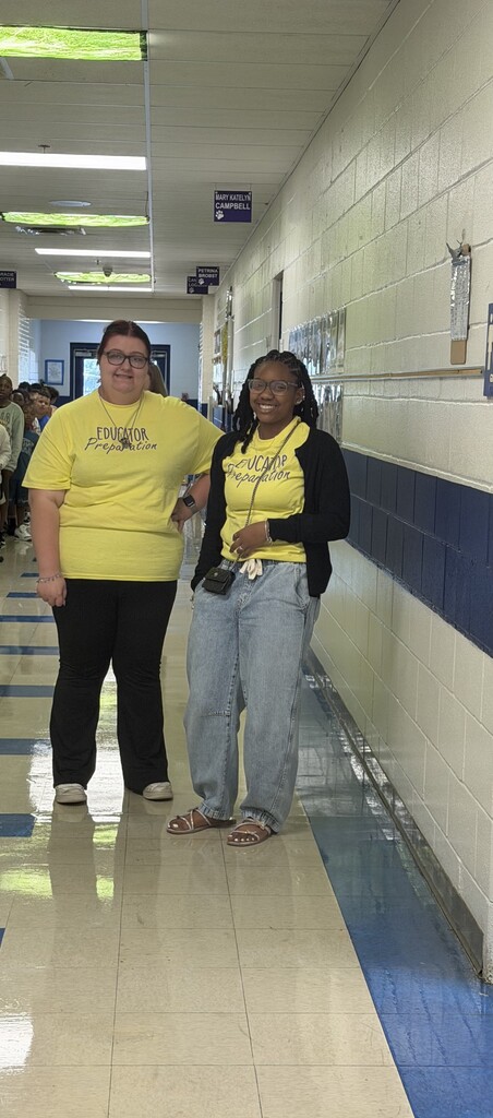 two ed prep students standing in hall