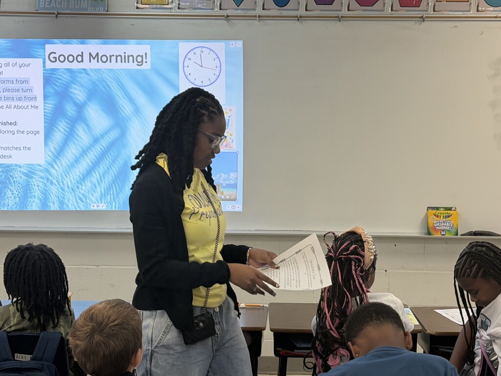ed prep student practicing teaching