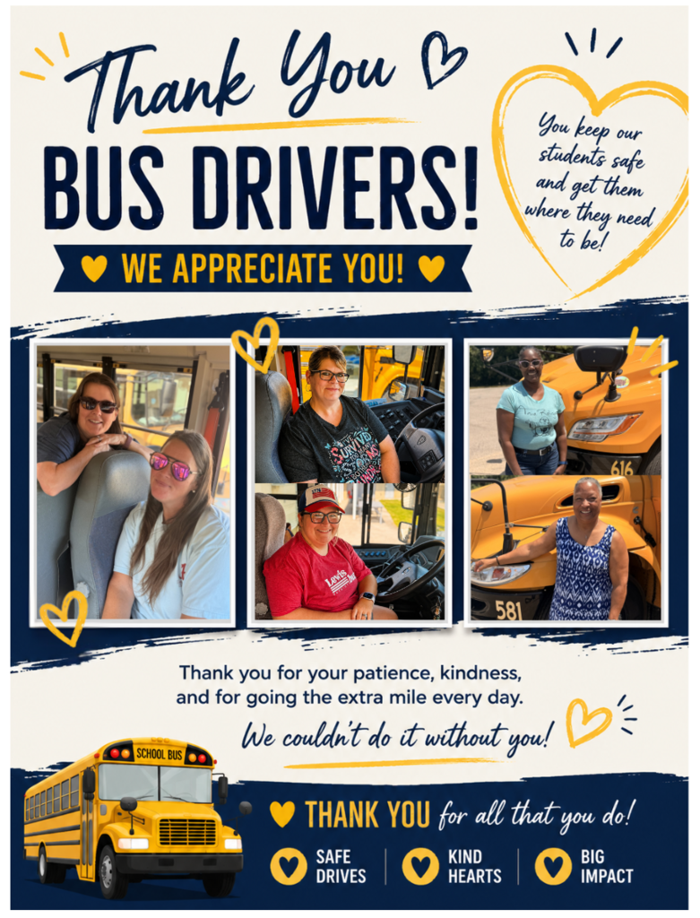 Bus driver appreciation flyer