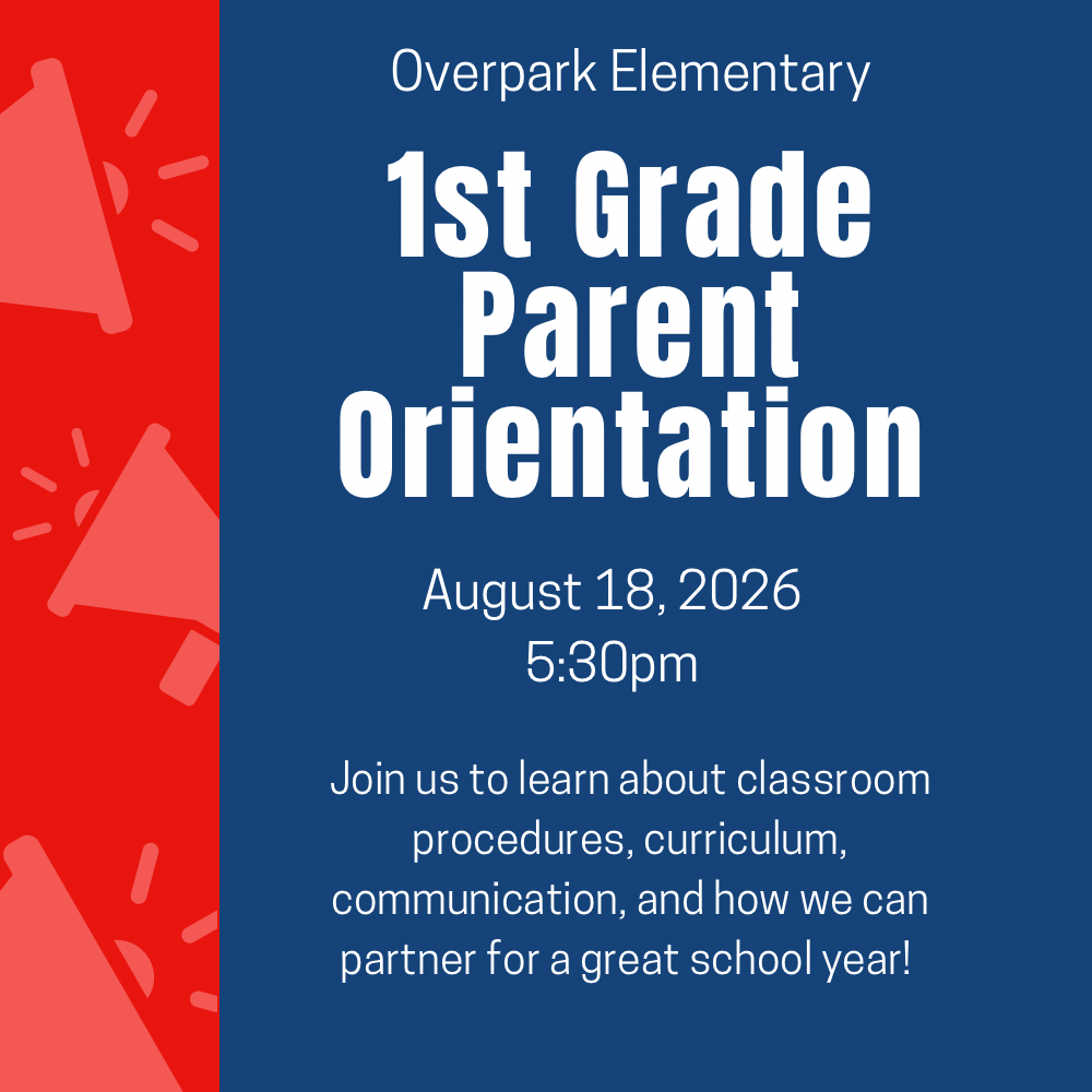 Save the Dates for our Parent Orientations:  1st, 3rd, and 5th Grade Orientation is August 18, 2026 at 5:30pm. 2nd and 4th Grade Orientation is August 20, 2026 at 5:30pm.  Join us to learn about classroom procedures, curriculum, communication, and how we can partner for a great school year!  To help keep the meeting focused and allow parents to receive all of the important information, this will be a parent only event. We kindly ask that children not attend.