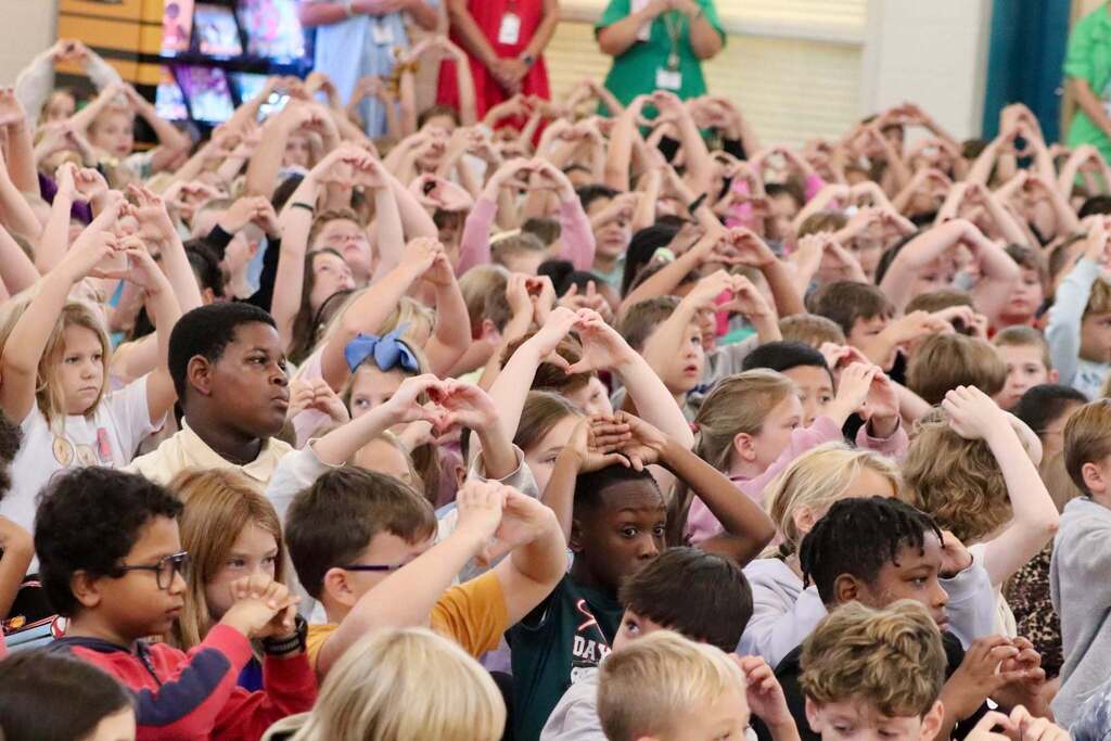 Students in assembly 