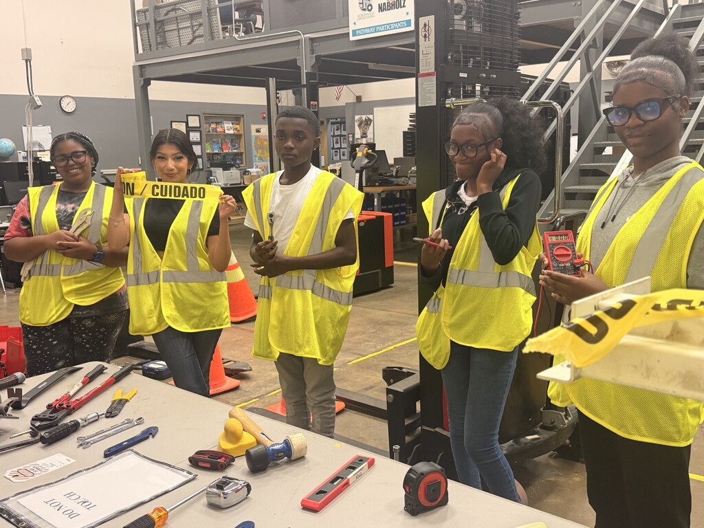 students learning about different tools