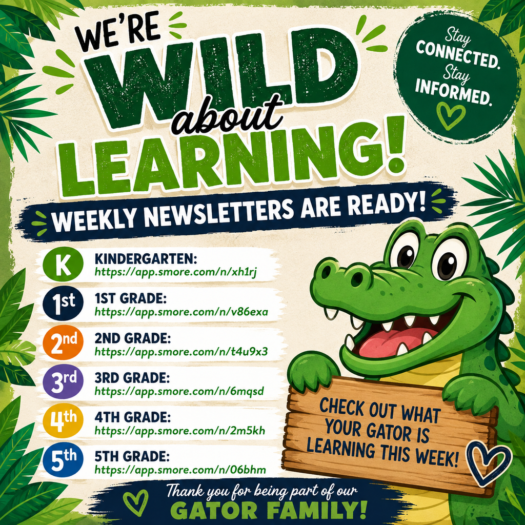 Image that says "We're Wild about Learning, Weekly Newsletters are Ready!"