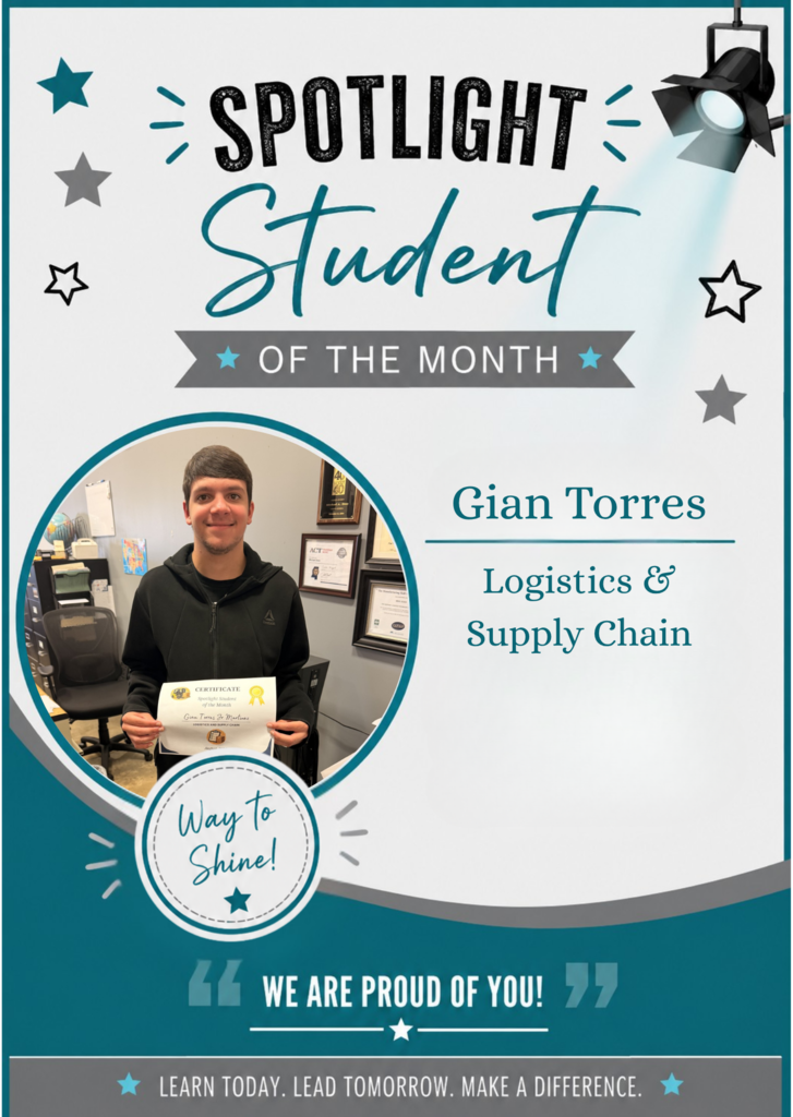 spotlight student of the month flyer