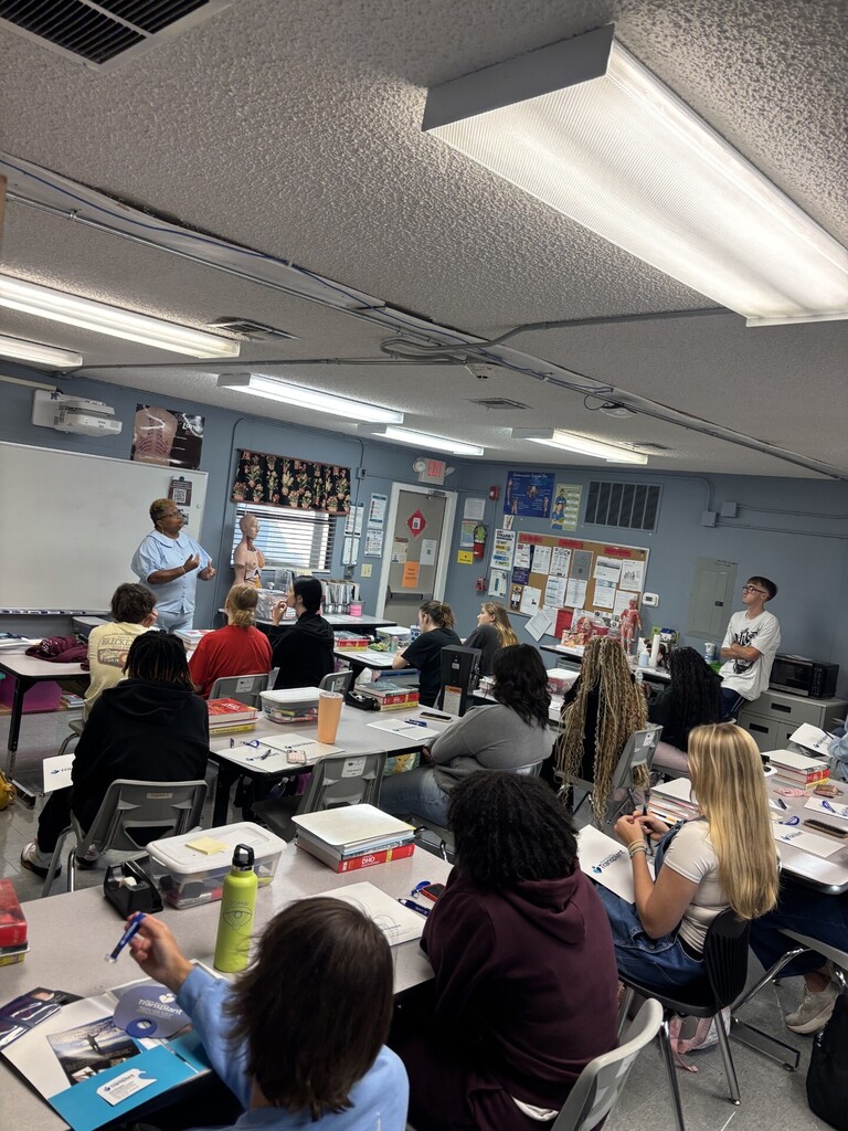 guest speaker talking to students