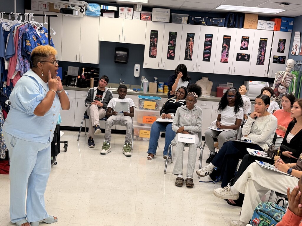 guest speaker talking to students