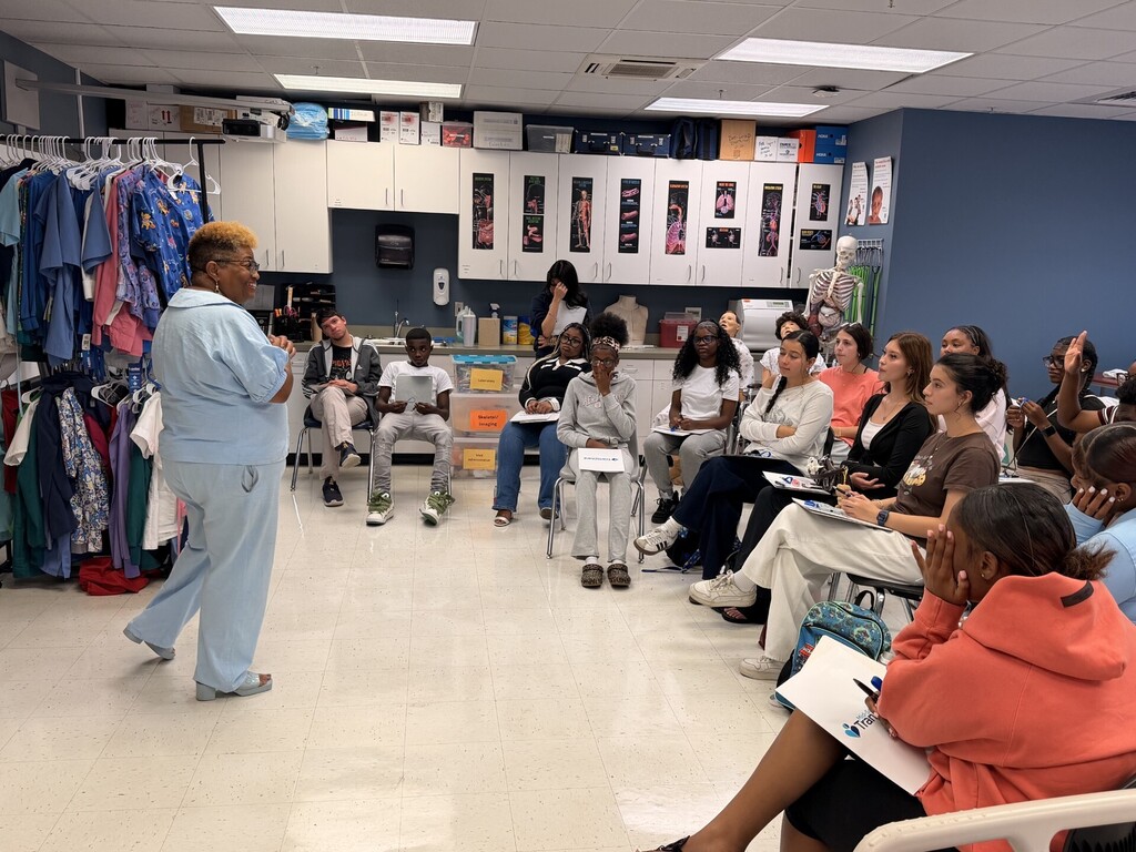 guest speaker talking to students
