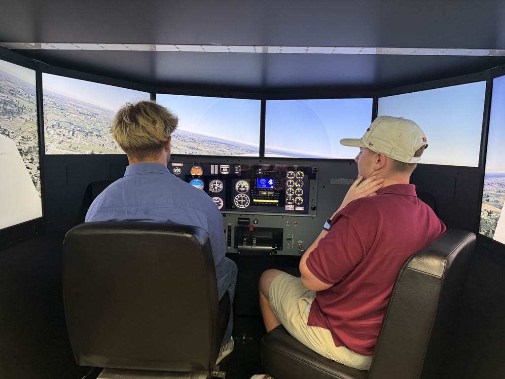 Students in simulator at U of M