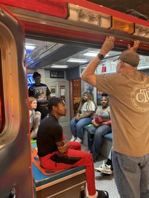students at fire museum