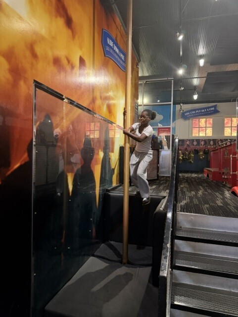 students at fire museum