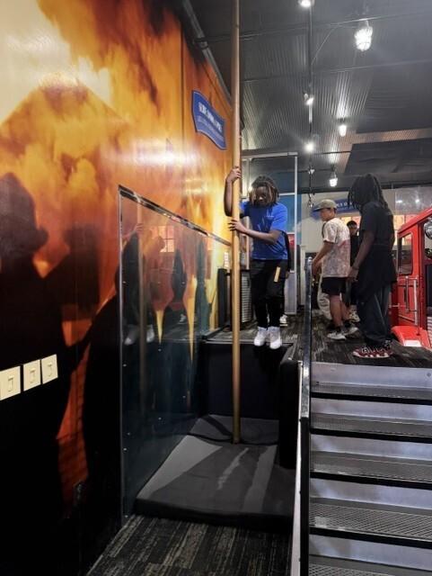 students at fire museum