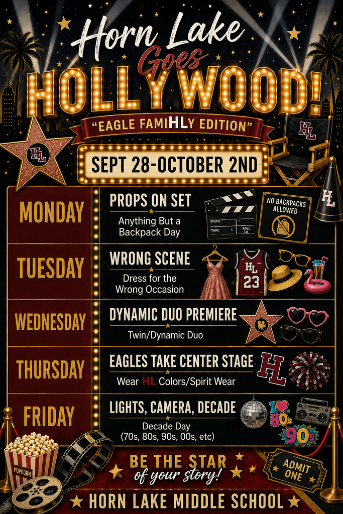 Homecoming Theme Days: M-Anything but a backpack, T-Dress for the wrong occasion, W-Dynamic Duo, Th-School colors and/or pink, F-Decade Day