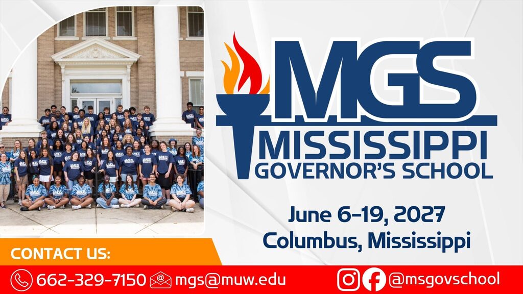 Mississippi Governor's School June 9th-16th, 2027 in Columbus, MS and Contact information