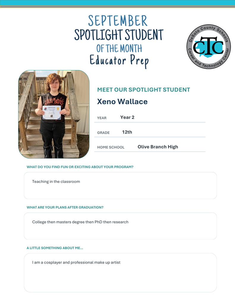 student of the month flyer
